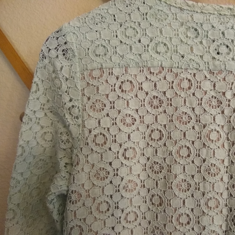 Victoria Beckham Mint & Nude Lace Mod Mini Dress - Picture 4 of 5